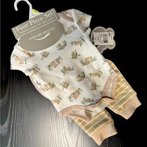 Baby Essentials My First Easter Bunny 4PC Outfit Boy/Girl Unisex